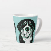 Bernese Mountain Dog Latte Mug (Angle droit)