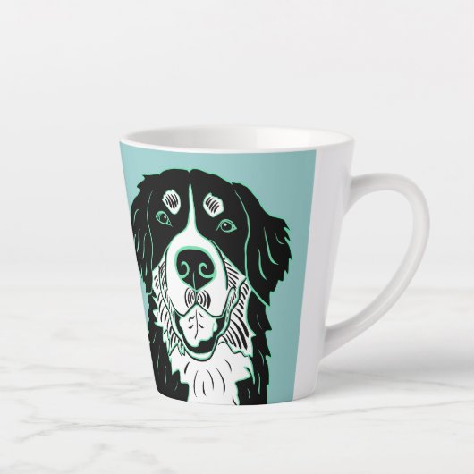 Bernese Mountain Dog Latte Mug (Droite)