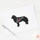 Bernese Mountain Dog Love Ovale Sticker (Envelop)