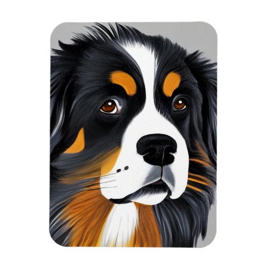 Bernese Mountain Dog Magneet (Verticaal)
