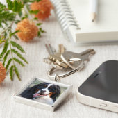 Bernese Mountain Dog met Big Tongue Sleutelhanger (Zijkant)