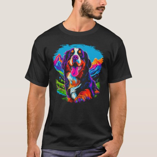 Bernese Mountain Dog Mountain T-shirt (Voorkant)