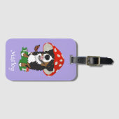 Bernese Mountain Dog Mushroom Pet Bagagelabel (Voorkant (horizontaal))