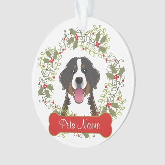 Bernese Mountain Dog  Ornament (voorkant)