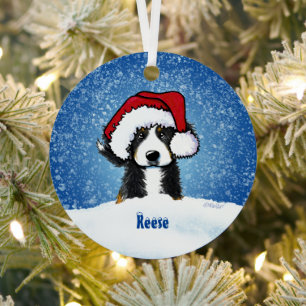 Bernese Mountain Dog-Ornament voor kerstmis Metalen Ornament