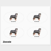 Bernese Mountain Dog Ovale Sticker (Vel)