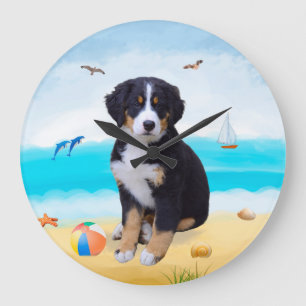Bernese Mountain Dog over Beach Grote Klok