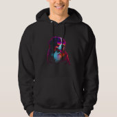 Bernese Mountain Dog owner Vaporwave Notorious DJ Hoodie (Voorkant)