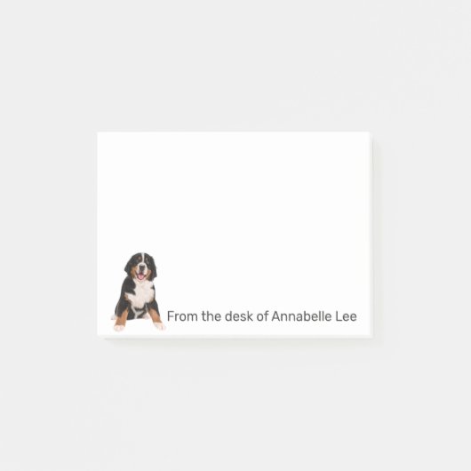 Bernese Mountain Dog Personalize Post-it® Notes (Voorkant)