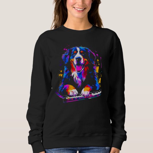 Bernese Mountain Dog Pianist Trui (Voorkant)