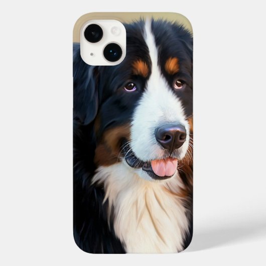 Bernese Mountain Dog Portrait Case-Mate iPhone Case (Achterkant)