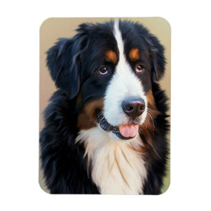 Bernese Mountain Dog Portrait Magneet