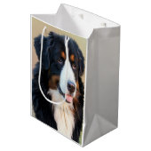 Bernese Mountain Dog Portrait Medium Cadeauzakje (Voorkant Gekanteld)