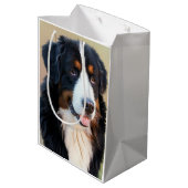 Bernese Mountain Dog Portrait Medium Cadeauzakje (Achterkant Gekanteld)