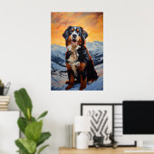 Bernese Mountain Dog Poster (Thuiskantoor)