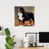 Bernese Mountain Dog Poster (Thuiskantoor)