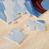 Bernese Mountain Dog Pulling Christmas Sled Hat Legpuzzel (Zijkant)