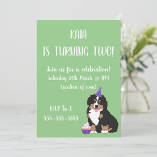 Bernese Mountain Dog Puppy Birthday Kaart