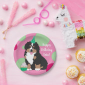 Bernese Mountain Dog Puppy Birthday Papieren Bordje (Feest)