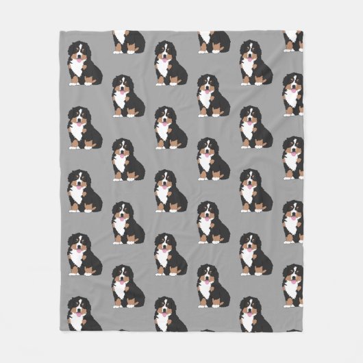Bernese Mountain Dog Puppy Fleece Blanket (Voorkant)
