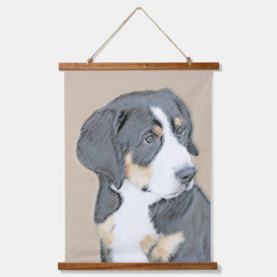 Bernese Mountain Dog Puppy Painting - Originele Ku Hangend Wandkleed