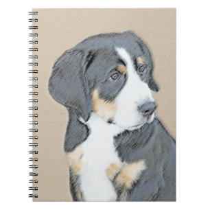 Bernese Mountain Dog Puppy Painting - Originele Ku Notitieboek