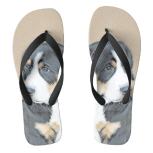 Bernese Mountain Dog Puppy Painting - Originele Ku Teenslippers