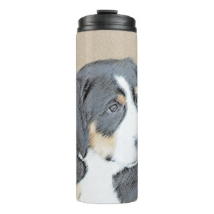 Bernese Mountain Dog Puppy Painting - Originele Ku Thermosbeker