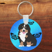 Bernese Mountain Dog Puppy Sleutelhanger (Voorkant)