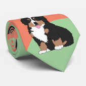 Bernese Mountain Dog Puppy Stropdas (Opgerold)