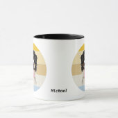 Bernese Mountain Dog Retro Sunset Mok (Midden)