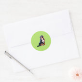 Bernese Mountain Dog Ronde Sticker (Envelop)
