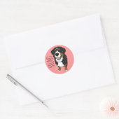 Bernese Mountain Dog Ronde Sticker (Envelop)