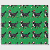 Bernese Mountain Dog Santa Wrapping Paper Cadeaupapier (Vlak)