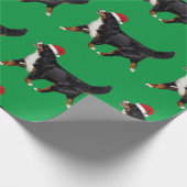 Bernese Mountain Dog Santa Wrapping Paper Cadeaupapier (Hoek)