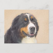 Bernese Mountain Dog-schilderij - Original Dog Art Briefkaart (Voorkant)