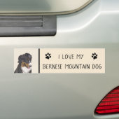 Bernese Mountain Dog-schilderij - Original Dog Art Bumpersticker (Op auto)