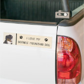 Bernese Mountain Dog-schilderij - Original Dog Art Bumpersticker (Op Truck)