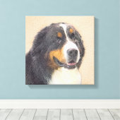 Bernese Mountain Dog-schilderij - Original Dog Art Canvas Afdruk (Insitu (Houten vloer))
