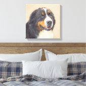 Bernese Mountain Dog-schilderij - Original Dog Art Canvas Afdruk (Insitu (Slaapkamer))