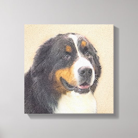 Bernese Mountain Dog-schilderij - Original Dog Art Canvas Afdruk (Voorkant)