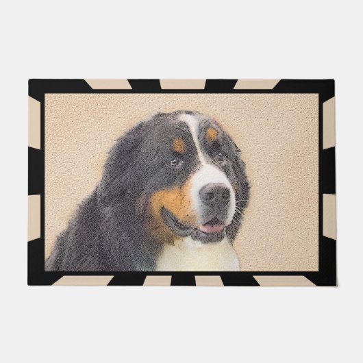 Bernese Mountain Dog-schilderij - Original Dog Art Deurmat (Voorkant)