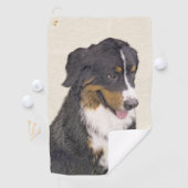 Bernese Mountain Dog-schilderij - Original Dog Art Golfhanddoek (Insitu)