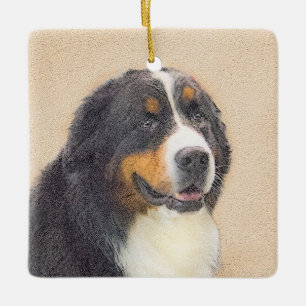 Bernese Mountain Dog-schilderij - Original Dog Art Keramisch Ornament