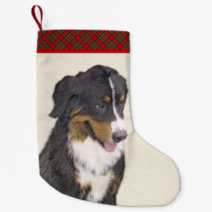 Bernese Mountain Dog-schilderij - Original Dog Art Kleine Kerstsok