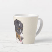 Bernese Mountain Dog-schilderij - Original Dog Art Latte Mok (Rechterhoek)