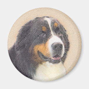 Bernese Mountain Dog-schilderij - Original Dog Art Magneet