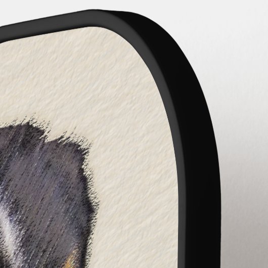 Bernese Mountain Dog-schilderij - Original Dog Art Pickleball Paddle (Links Detail)