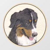 Bernese Mountain Dog-schilderij - Original Dog Art Raamsticker (Vel)