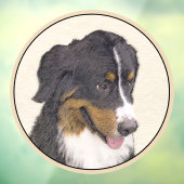 Bernese Mountain Dog-schilderij - Original Dog Art Raamsticker (Vel 3)